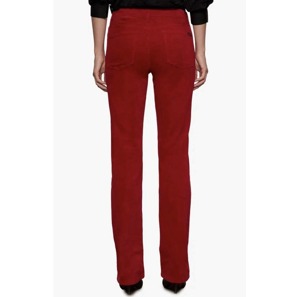 Sanctuary High Waist Velveteen Bootcut Pants Cherry Lacquer Women’s 24 FLAWED - Picture 5 of 16